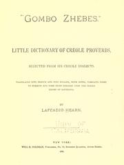 Cover of: "Gombo zhèbes": little dictionary of Crole proverbs