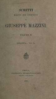 Cover of: Scritti editi ed inediti. by Mazzini, Giuseppe