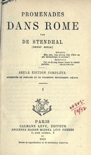 Cover of: Promenades dans Rome par de Stendhal. by Stendhal