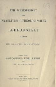 Cover of: Antoninus und Rabbi.