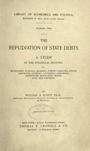 The repudiation of state debts by William Amasa Scott