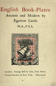 Cover of: English book-plates: ancient and modern