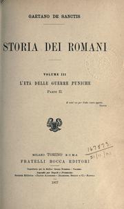 Storia dei Romani by Gaetano de Sanctis