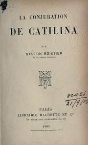 La conjuration de Catilina by Boissier, Gaston