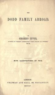 Cover of: The Dodd family abroad. by Charles James Lever