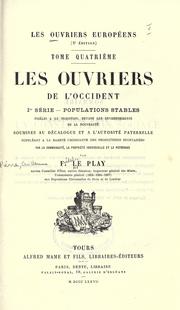 Cover of: Les ouvriers européens. ... by Frédéric Le Play