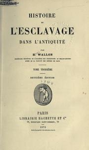 Cover of: Histoire de l'esclavage dans l'antiquité.