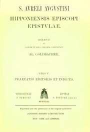 Cover of: S. Aureli Augustini Hipponiensis episcopi Epistulae