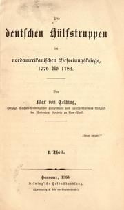 Cover of: deutschen hülfstruppen im nordamerikanischen befreiungskriege, 1776 bis 1783.