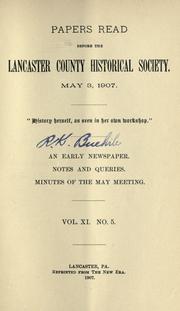 Cover of: An early newspaper ... by Diffenderffer, Frank Ried