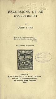Cover of: Excursions of an evolutionist by John Fiske