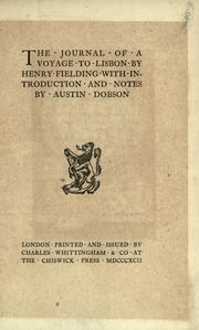 Selections by Henry Fielding
