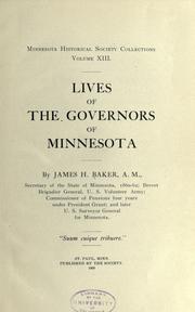 Cover of: Lives of the governors of Minnesota