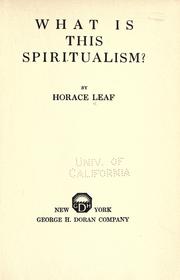 Cover of: What is this spiritualism?