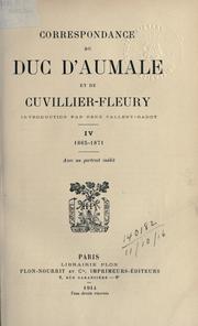 Cover of: Correspondance du duc d'Aumale et de Cuvillier-Fleury