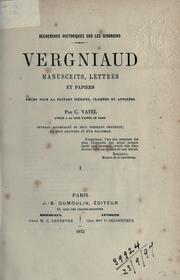 Cover of: Vergniaud: manuscrits, lettres, et papiers.
