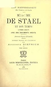 Cover of: Madame de Sta©·el et son temps by Blennerhassett, Charlotte Julia von Leyden lady