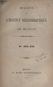 Cover of: Bulletin de l'Institut océanographique by Institut océanographique.