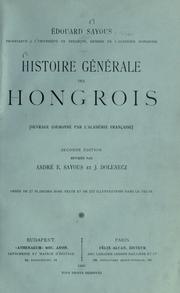 Cover of: Histoire g©Øen©Øerale des Hongrois