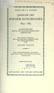 Cover of: Gemälde des Wiener Kongresses 1814-1815: Erinnerungen, Feste, Sittenschilderungen, Anekdoten