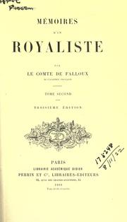 Cover of: M©Øemoires d'un Royalis