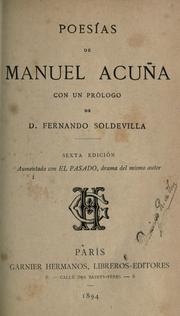 Cover of: Poesías, con un prólogo de d. Fernando Soldevilla.