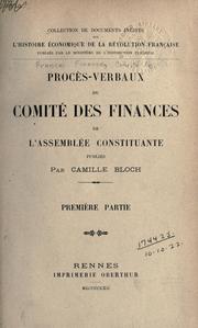 Procès-verbaux by France. Assemblée nationale constituante (1789-1791). Comité des finances.