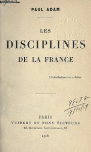 Cover of: Les disciplines de la France.