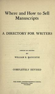 Cover of: Where and how to sell manuscripts: a directory for writers