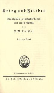 Cover of: Krieg und Frieden by Lev Nikolaevič Tolstoy