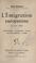 Cover of: L' émigration européenne au 19e siécle