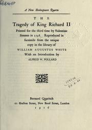 Cover of: Richard the Second, 1597. by William Shakespeare