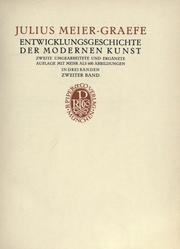 Cover of: Entwicklungsgeschichte der modernen Kunst by Julius Meier-Graefe