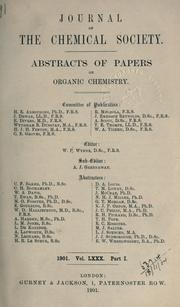 Cover of: Journal. by Chemical Society (Great Britain)