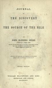 Cover of: Journal of the discovery of the source of the Nile