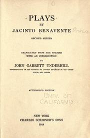 Cover of: Plays by Jacinto Benavente