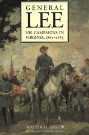 Cover of: General Lee, his campaigns in Virginia, 1861-1865: with personal reminiscences