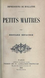 Cover of: Petits maîtres.