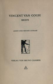 Cover of: Briefe by Vincent van Gogh