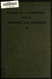 Cover of: Über die Theorie des Kreisels ... mit 143 Figuren im Text. by Felix Klein
