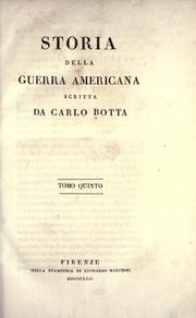 Cover of: Storia della guerra americana.