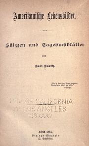 Cover of: Amerikanische lebensbilder.