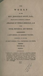 Cover of: Works.: Arr. by Thomas Sheridan, with notes, historical and critical.  New ed., corr. and rev. by John Nichols.