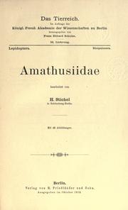 Cover of: Amathusiidae by Hans Stichel