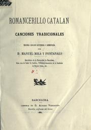 Cover of: Romancerillo catalán, canciones tradicionales.