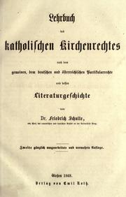 Cover of: Lehrbuch des katholischen Kirchenrechtes by Johann Friedrich von Schulte