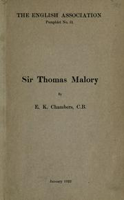 Cover of: Sir Thomas Malory