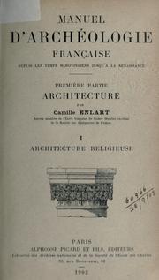 Cover of: Manuel d'archéologie française depuis les temps mérovingiens jusqu'a la Renaissance.