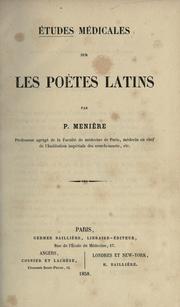 Cover of: Études médicales sur les poètes latins