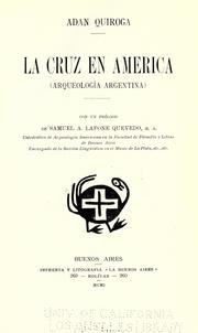 Cover of: cruz en América: arqueología Argentina